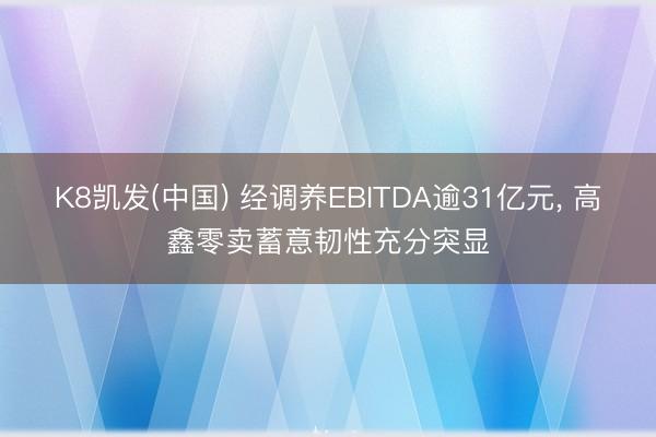 K8凯发(中国) 经调养EBITDA逾31亿元， 高鑫零卖蓄意韧性充分突显