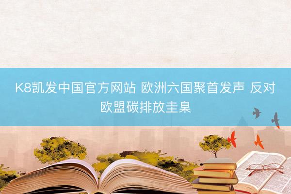 K8凯发中国官方网站 欧洲六国聚首发声 反对欧盟碳排放圭臬