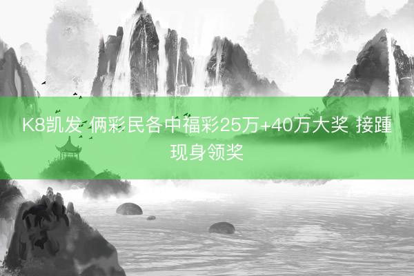 K8凯发 俩彩民各中福彩25万+40万大奖 接踵现身领奖