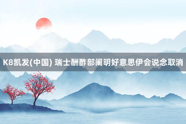 K8凯发(中国) 瑞士酬酢部阐明好意思伊会说念取消